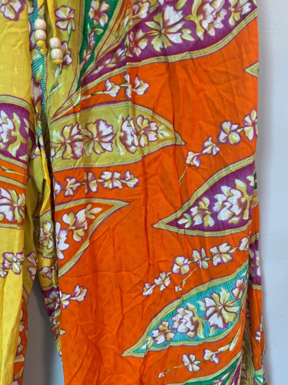 Haute Hippie Orange & Yellow Palazzo Pants XL - Picture 4 of 7